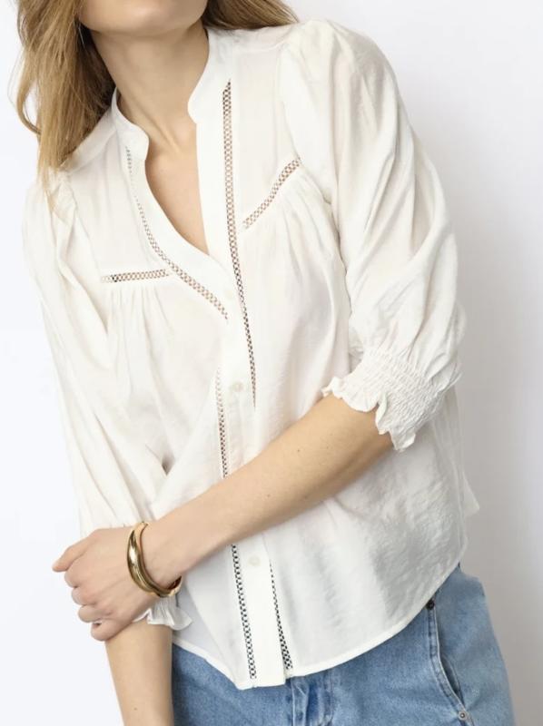 CALLUMCC LACE PUFF V-SHIRT WHITE CO'COUTURE