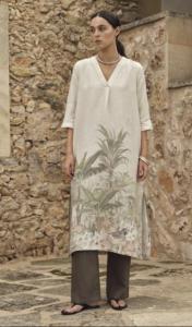 JULIA DRESS BEIGE PATTERN STENSTRÖMS
