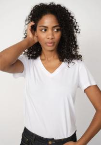 MMDALA V-SS BASIC TEE WHITE MOSMOSH