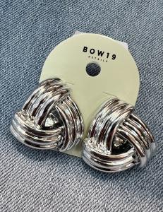 KNOT STUD EARINGS SILVER BOW19