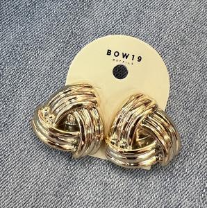 KNOT STUD EARINGS GOLD BOW19