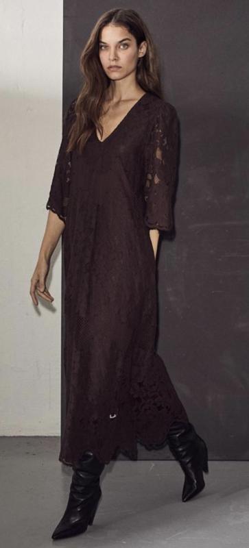 CURVEY LACE HEM DRESS MOCCA HAUTE L´AMITIÉ