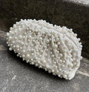 DAY PEARL LINEN CLUTCH WHITECAP GRAY DAY ET