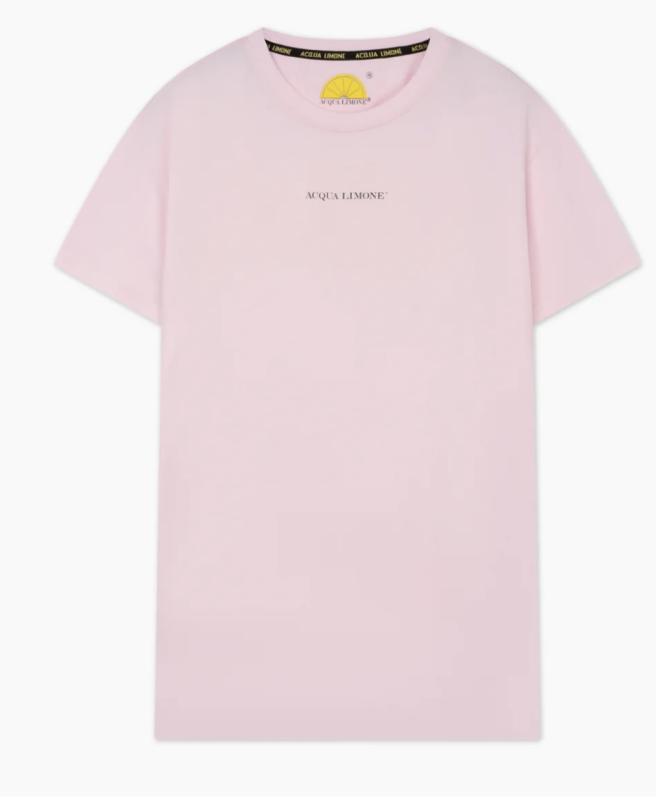 DONNA LONG TEE DRESS PALE PINK ACQUA LIMONE