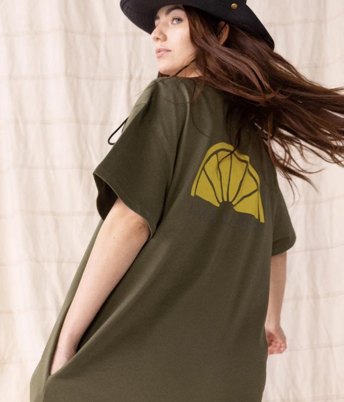DONNA LONG TEE DRESS OLIVE GREEN ACQUA LIMONE