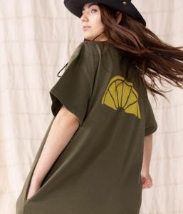 DONNA LONG TEE DRESS OLIVE GREEN ACQUA LIMONE