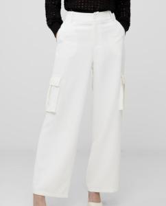 COMBAT TROUSERS SUMMER WHITE FRENCH CONNECTION
