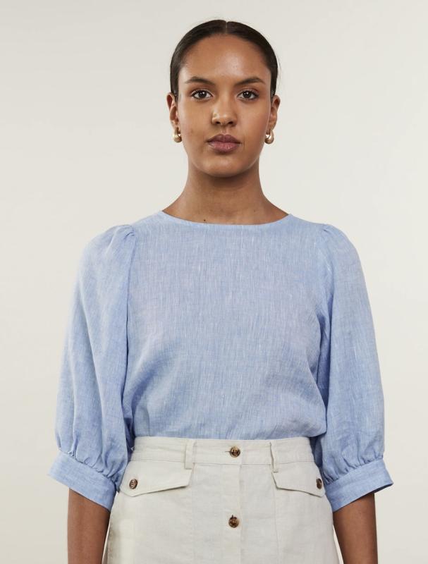 CARMEN BLOUSE PUFF BLUE STENSTRÖMS