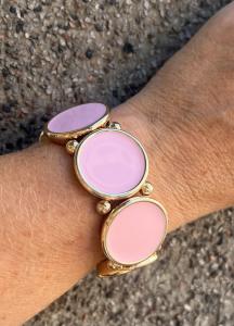 AVA ELASTIC BRACELET LIGHT PINK BOW19