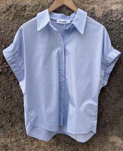 POPPYCC ELASTIC CUFF SS SHIRT PALE BLUE CO'COUTURE