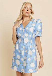 PARIS BY NIGHT DRESS WHITE FLOWERS DRY LAKE