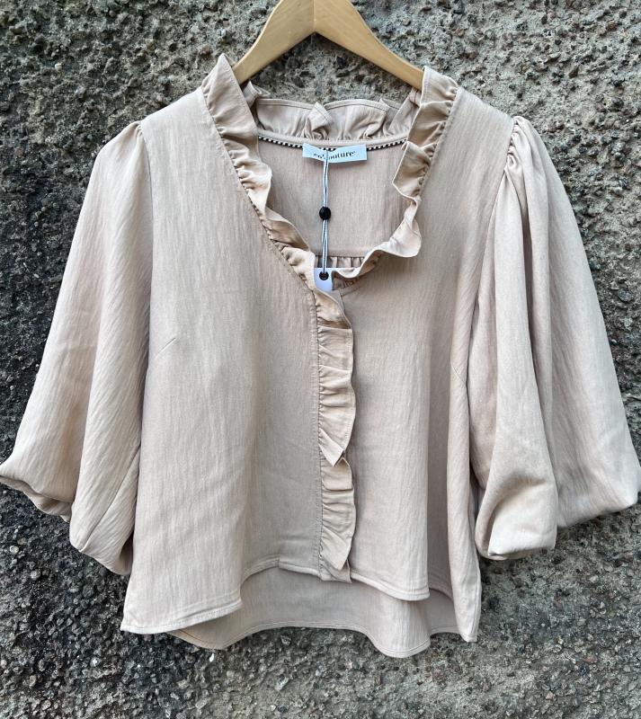 SUEDACC PUFF SS BLOUSE BONE CO´COUTURE