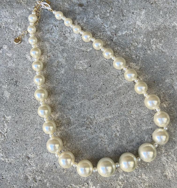 BEAD PEARL NECKLACE BOW19