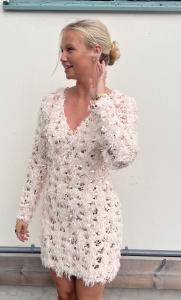 STATEMENT DRESS BEIGE DRY LAKE