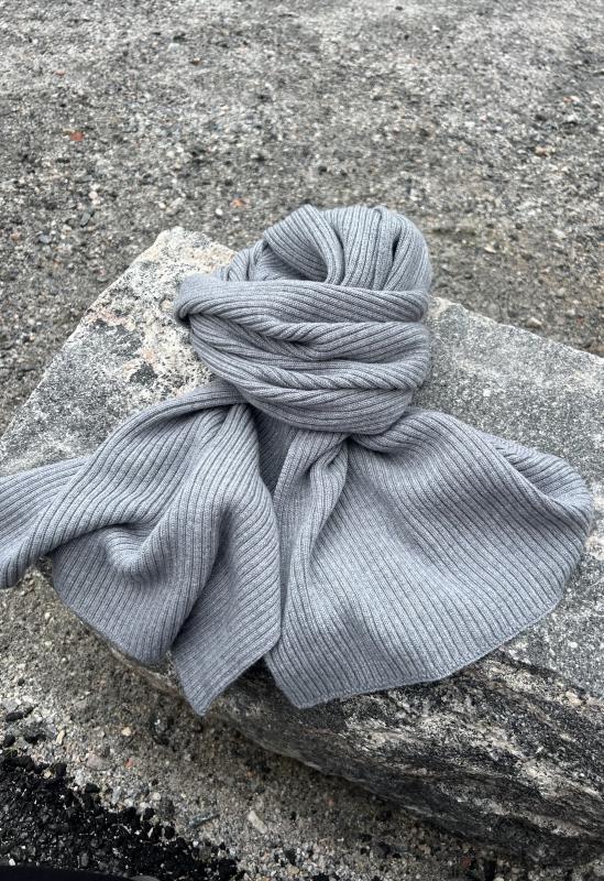 SCARF KNIT LIGHT GREY STENSTRÖMS