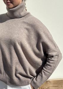 KIRA ROLLNECK KNIT LIGHT BROWN STENSTRÖMS