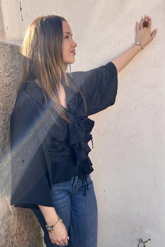 WAKA VISCOSE TECH BLOUSE BLACK DAY BIRGER ET MIKKELSEN