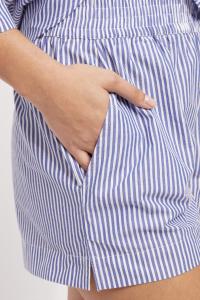 RHODES POPLIN SHORT WHITE/MARINE FRENCH CONNECTION
