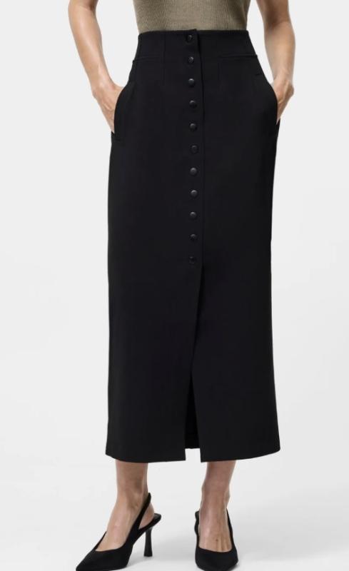 JAIDEN TAILORED LONG SKIRT BLACK FRENCH CONNECTION