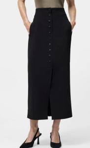 JAIDEN TAILORED LONG SKIRT BLACK FRENCH CONNECTION