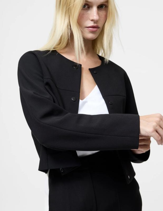 JAIDEN TAILORED SHORT JACKET BLACK FRENCH CONNECTION