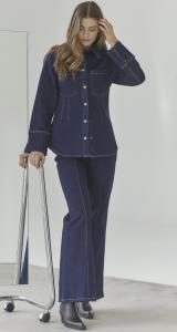 THEOCC FITTED DENIM SHIRT DARK DENIM CO´COUTURE