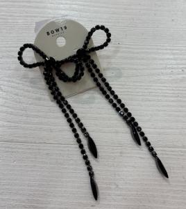 STRASS BOW EARRINGS BLACK STRASS BOW19