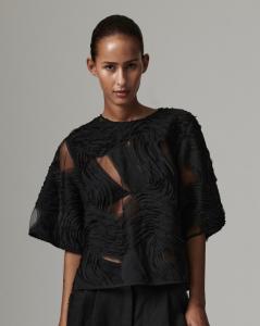 TATIANA CROCHET LACY TOP BLACK DAY BIRGER ET MIKKELSEN