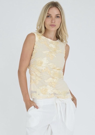 ROMY TOP PALE YELLOW A-VIEW