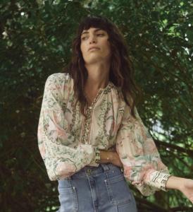 MMWYLDE ORCHID BLOUSE TURF GREEN MOSMOSH