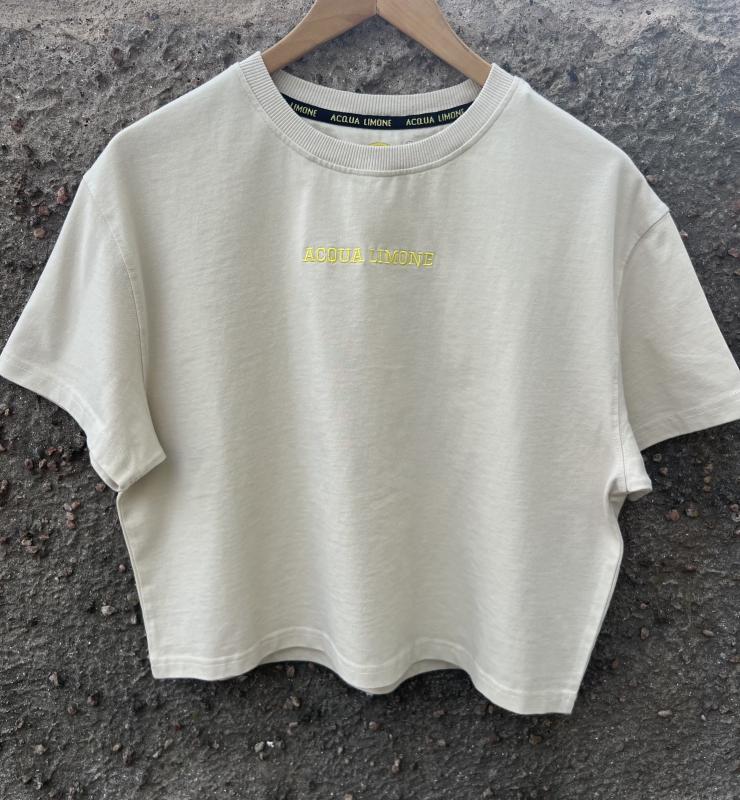 CROPPED IVY TEE KHAKI ACQUA LIMONE