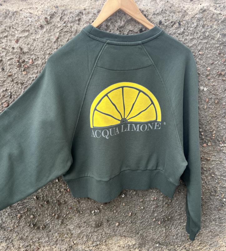 CROPPED IVY SWEATER FOREST GREEN ACQUA LIMONE