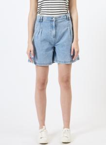 SAM DENIM PLEATED SHORTS VINTAGE WASH FRENCH CONNECTION