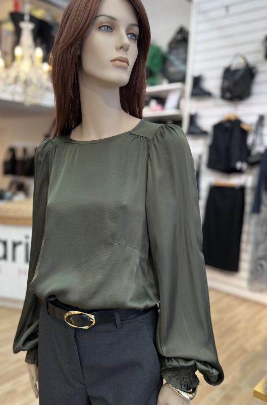 FLORENCE BLOUSE DARK MOSS MAJA ROOS