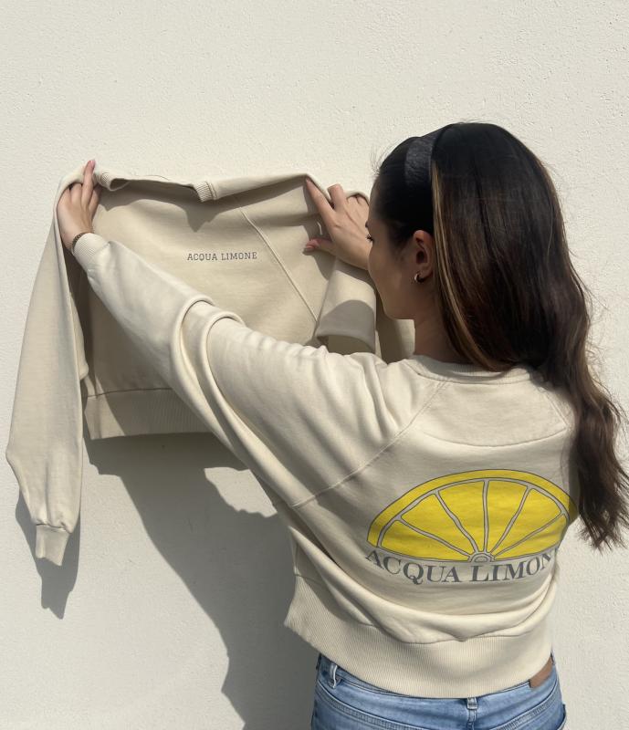 CROPPED IVY SWEATER KHAKI ACQUA LIMONE