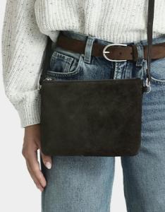 FRANCES SHOULDER BAG DARK BROWN SADDLER