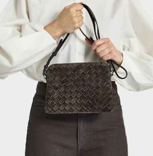 SEATTLE SHOULDER BAG DARK BROWN SUEDE SADDLER