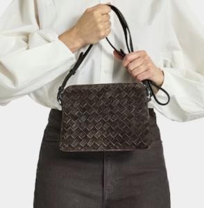 SEATTLE SHOULDER BAG DARK BROWN SUEDE SADDLER