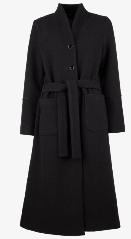 KAYCE COAT BOILEDWOOL BLACK STENSTRÖMS
