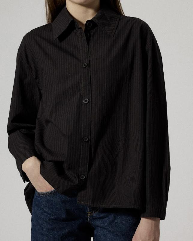 STELLA BLACK GLITCH STRIPE OVER DYE BRIXTOL TEXTILES