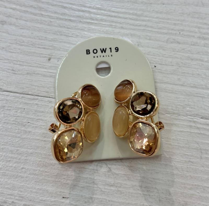 HAZEL EARRINGS BROWN BOW19