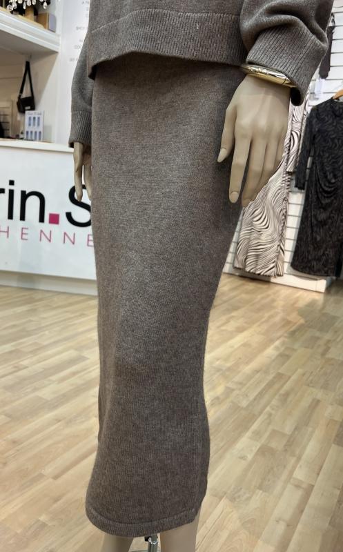 ROWCC SLIT SKIRT WALNUT CO´COUTURE
