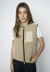 MMROWE ELI TEDDY VEST FEATHER GRAY MOSMOSH