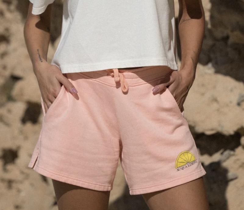 DONNA SWEAT SHORTS PEACH ACQUA LIMONE