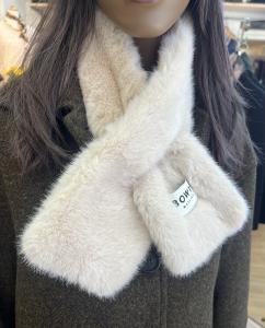 ANAIS SCARF BEIGE BOW19