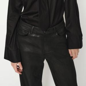 MMCARLA NAOMI COATED PANT BLACK MOSMOSH