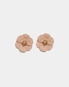 FLOWER SMALL EARRINGS NUDE PINK BOW19