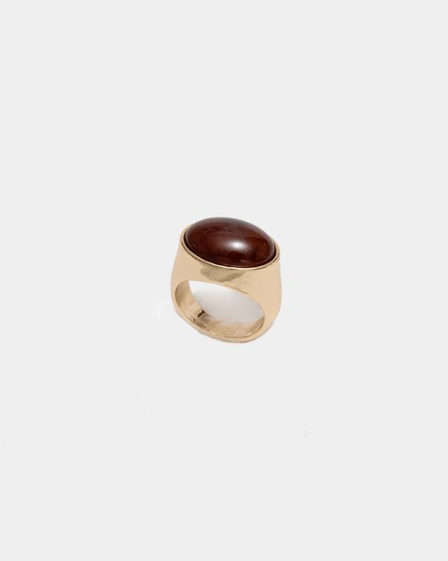 QUINCY OVAL RING DEEP RED BOW19
