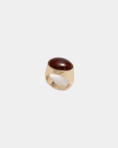 QUINCY OVAL RING DEEP RED BOW19