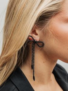 STRASS BOW EARRINGS BLACK STRASS BOW19